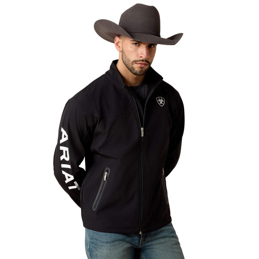 Ariat New Team softshell jacket in black, front view