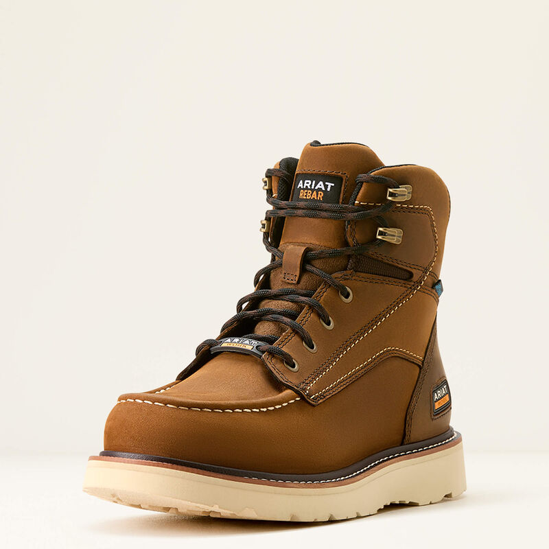 Ariat 10053614 Rebar Wedge Moc Toe 6" Waterproof Work Boot EE
