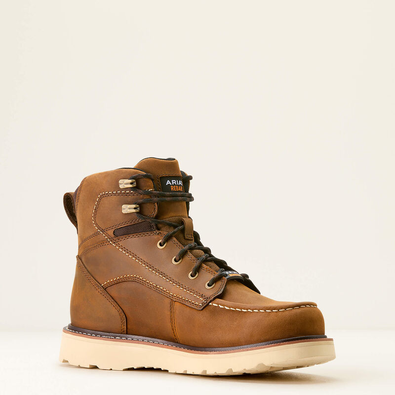 Ariat 10053614 Rebar Wedge Moc Toe 6" Waterproof Work Boot EE