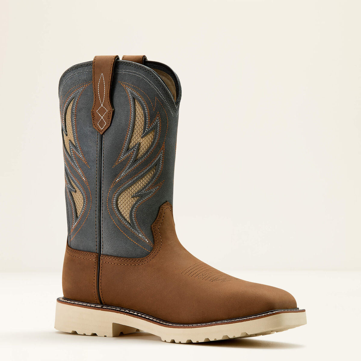 Ariat Activator VentTEK steel toe work boot 10061284, inside profile showing VentTEK mesh panels in the shaft