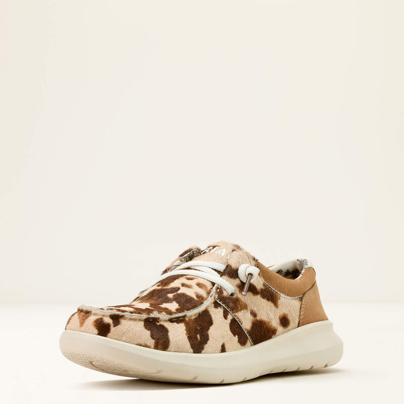 10061345 Hilo Shoe Women TAN AND WHITE BRINDLE HAIR ON|DARK TAN S