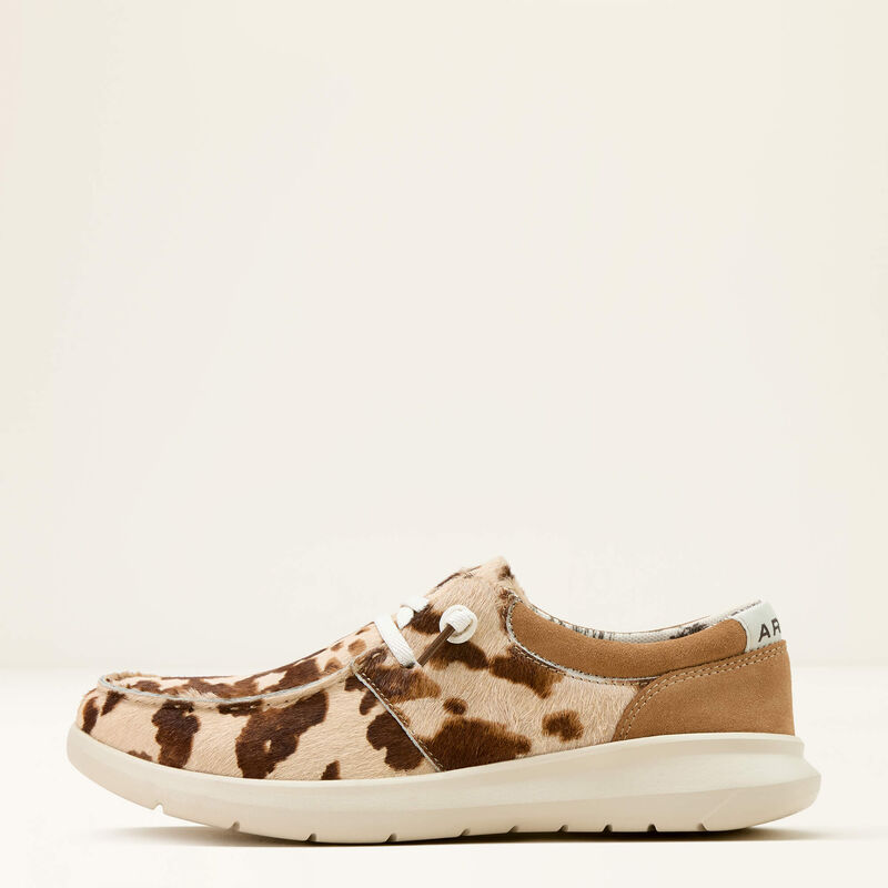 10061345 Hilo Shoe Women TAN AND WHITE BRINDLE HAIR ON|DARK TAN S