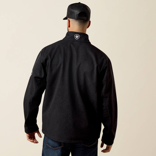 Ariat Logo Softshell Jacket 10079490 Black/Mexico, back view