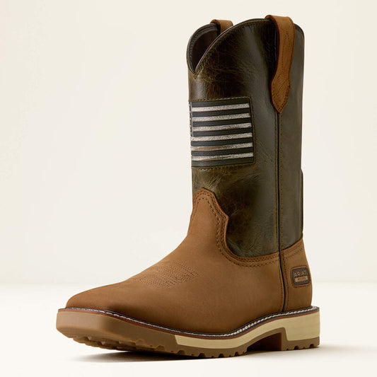 ARIAT Activator Patriot Wide Square Toe Work Boot 10079675