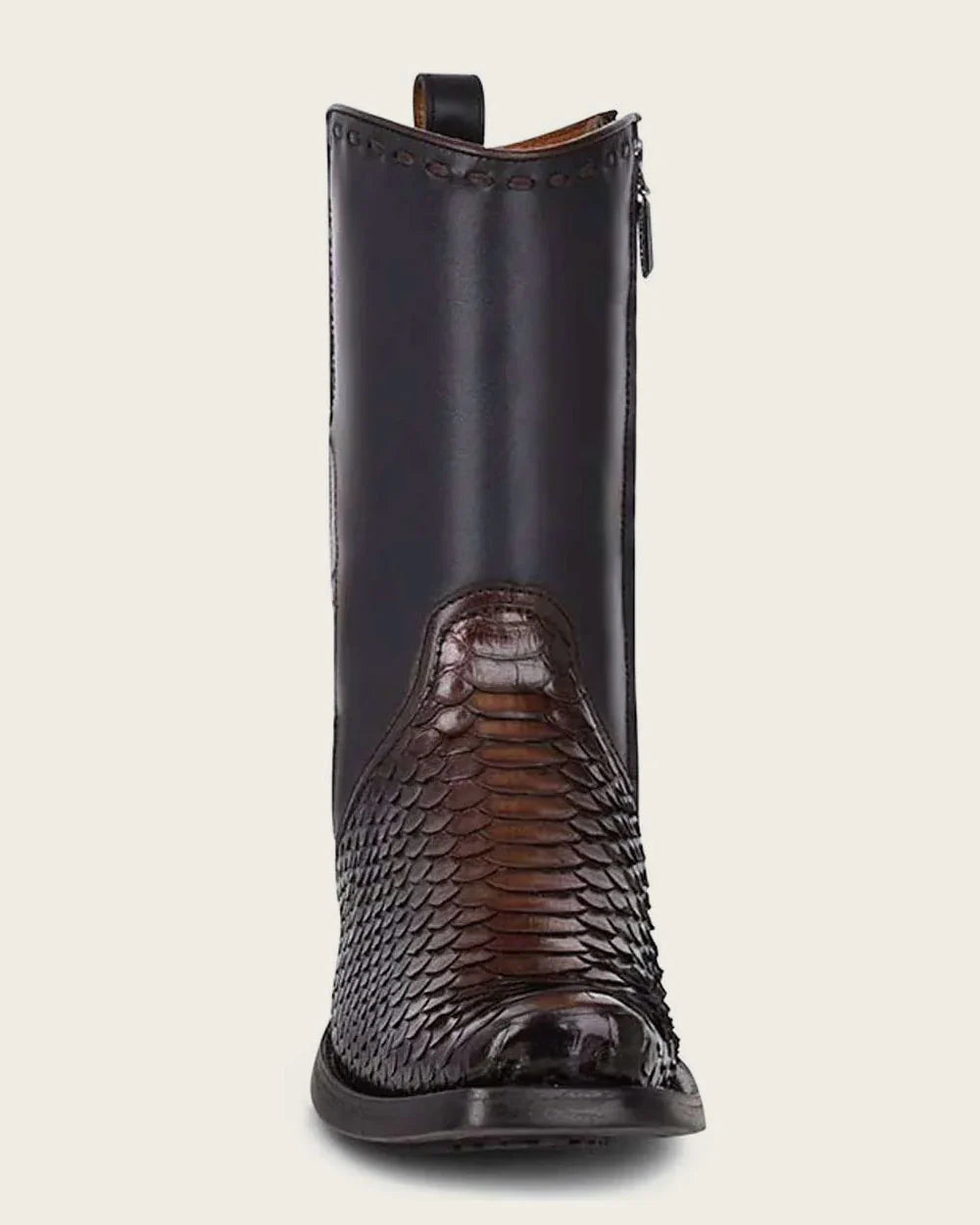 CUADRA CU557 EE MN BLACK PYTHON LASER &; WOVEN &; ZIPPER NARROW TOE 1J2DPH