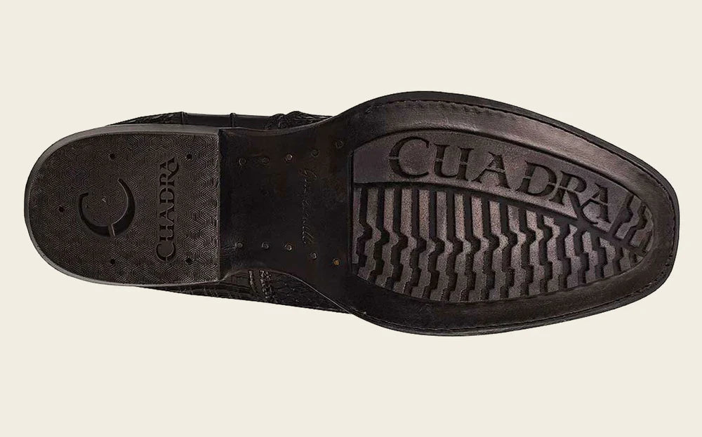 CUADRA CU557 EE MN BLACK PYTHON LASER &; WOVEN &; ZIPPER NARROW TOE 1J2DPH