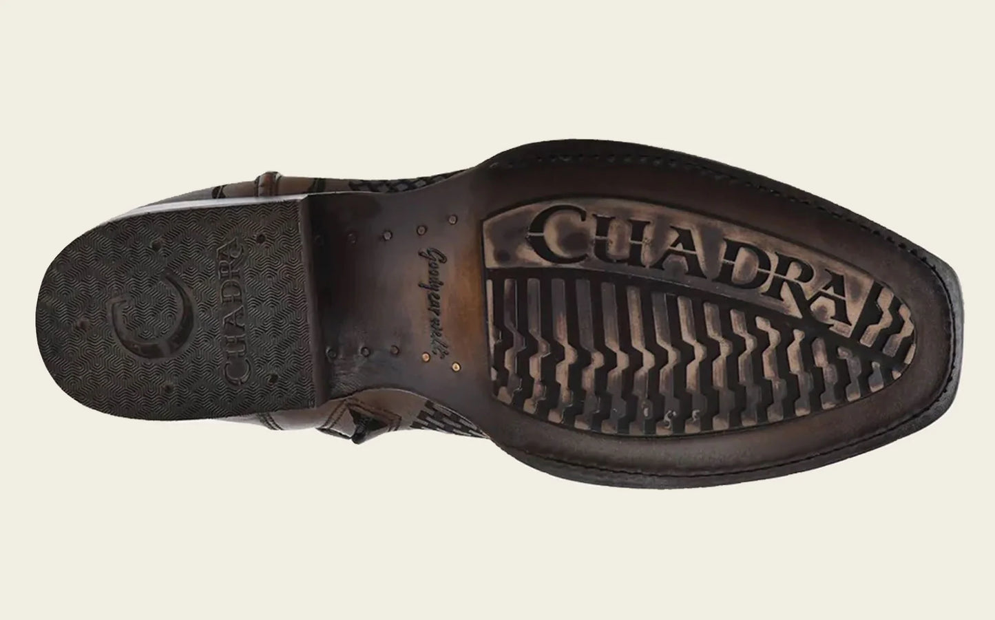 CUADRA 1J2YRS MN DENVER BROWN LASER & WOVEN NARROW SQUARE TOE