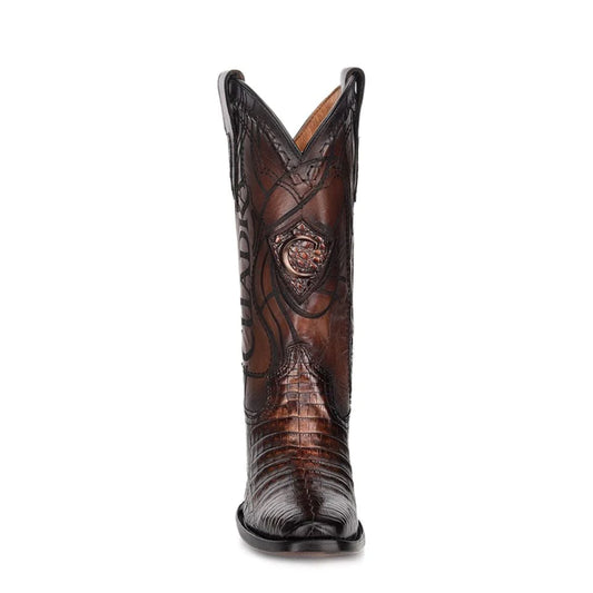 CUADRA BOOT MEN OVER PARIS BROWN CAIMAN EXOTIC CU376
