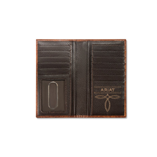 Ariat Men's Brown Ariat Buckle Concho Rodeo Wallet A3569402