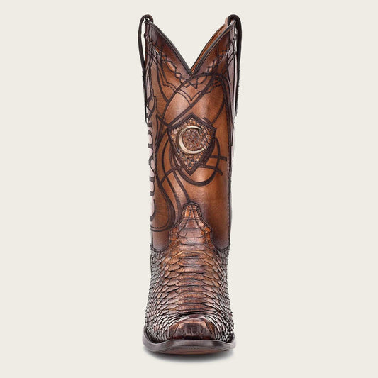 CUADRA MN BROWN PYTHON LASER & EMBROIDERY NARROW CU401