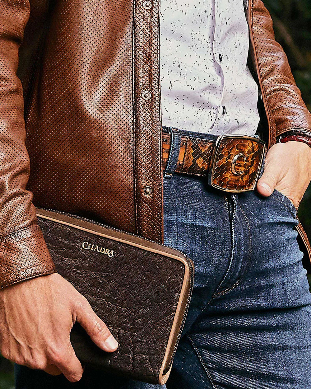 Cuadra Belt Honey western python Belt