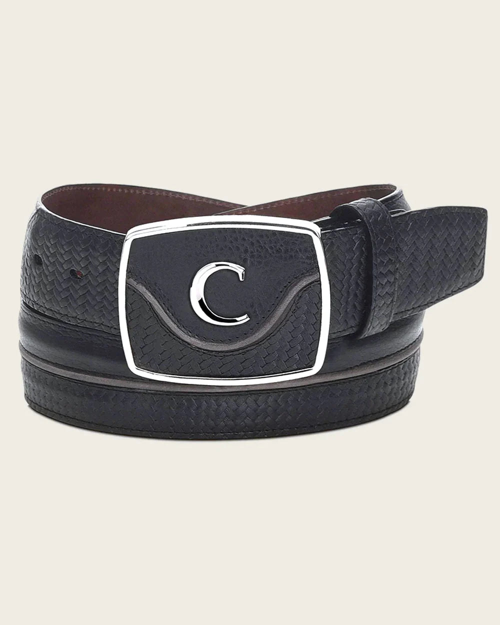 Cuadra Belt Men's Western Belt in Black Bovine Genuine Leather