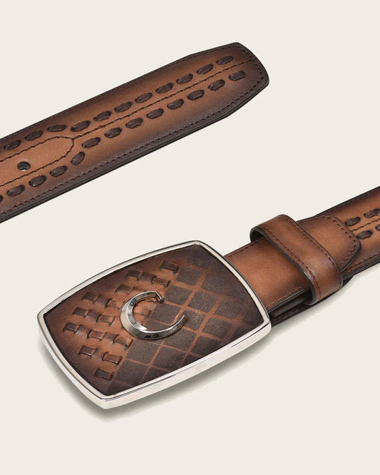 Cuadra Men's Honey western bovine Belt