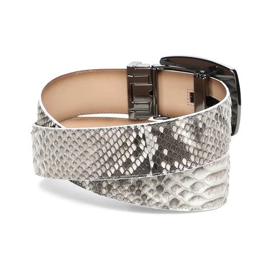 Cuadra Men’s Natural Python Leather Western Belt - BC482