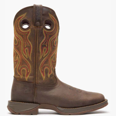Durango Rebel Dark Chestnut Brown Wide Sq Toe Boot DDB0317