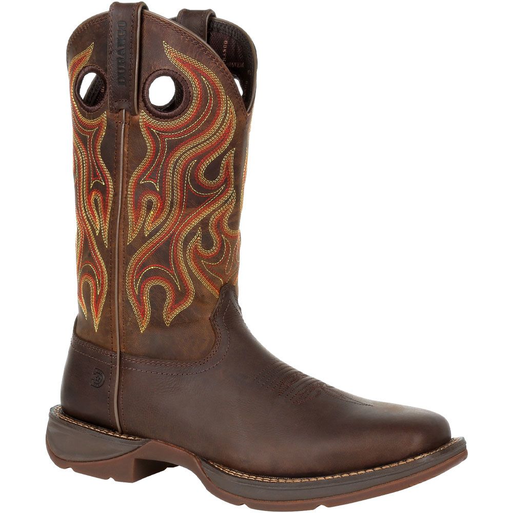 Durango Rebel Dark Chestnut Brown Wide Sq Toe Boot DDB0317
