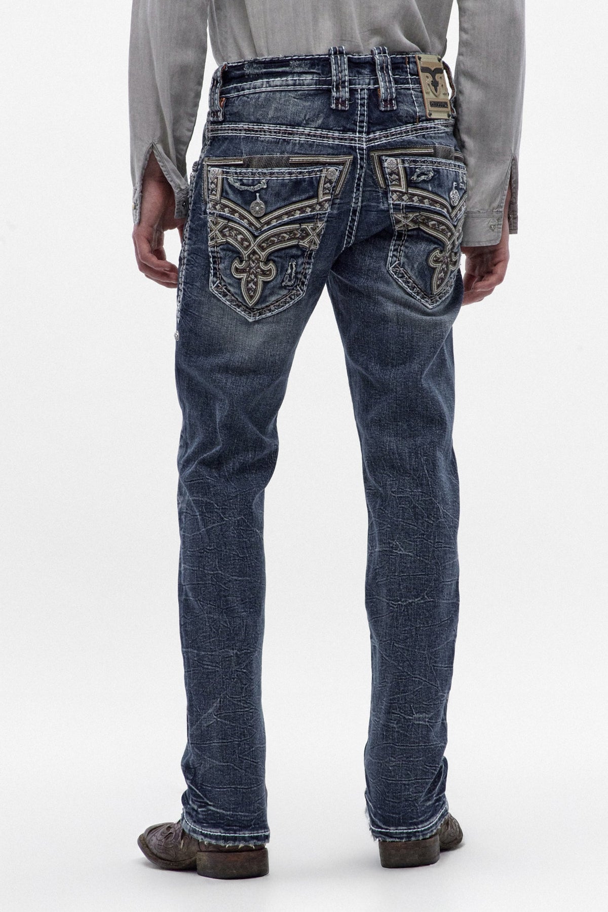 Rock Revival Men's Eggplant Medium Blue Straight Leg Jean RP3500J217R - photo 6