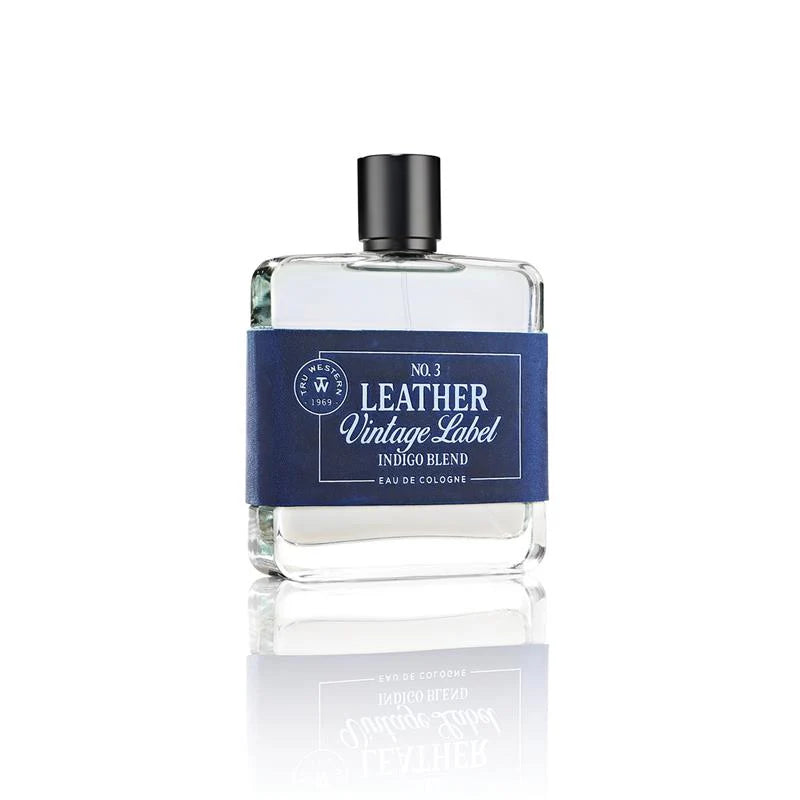 Tru Fragrance® Men's No. 3 Leather Vintage Label Indigo Blend Cologne
