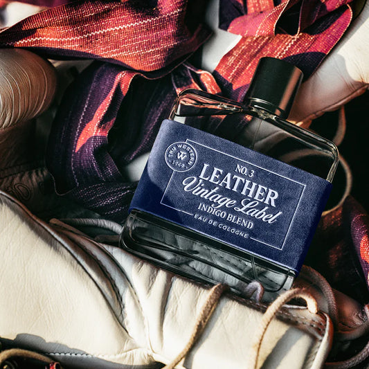 Tru Fragrance® Men's No. 3 Leather Vintage Label Indigo Blend Cologne