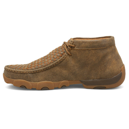 Twisted X MDM0033 bomber and tan chukka driving moc, inner side view