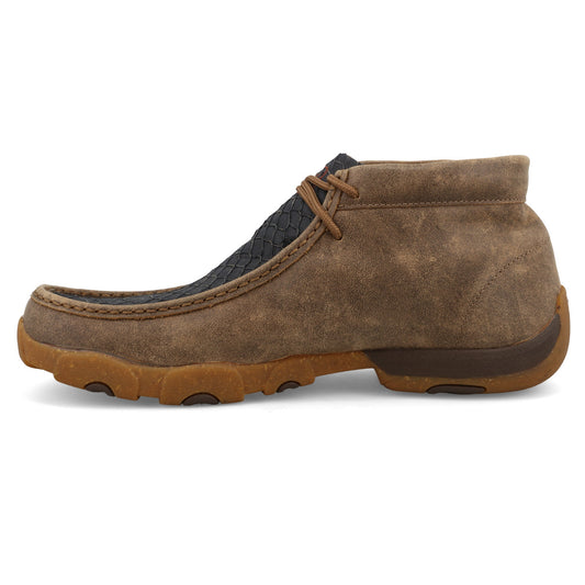 Twisted X MDM0101 men's chukka driving moc in black and bomber, view 2