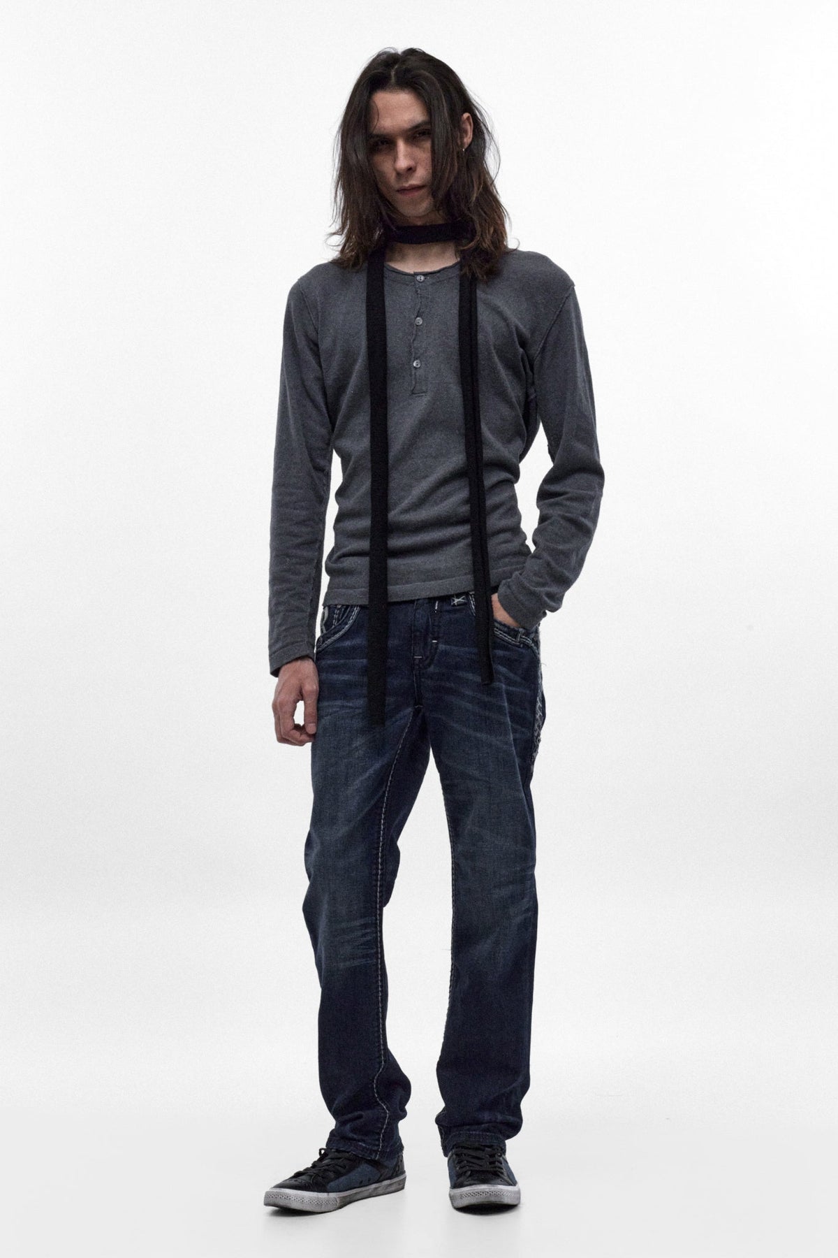 Rock Revival Men's Michael Dark Blue Straight Leg Jean RP5789J201R - photo 6