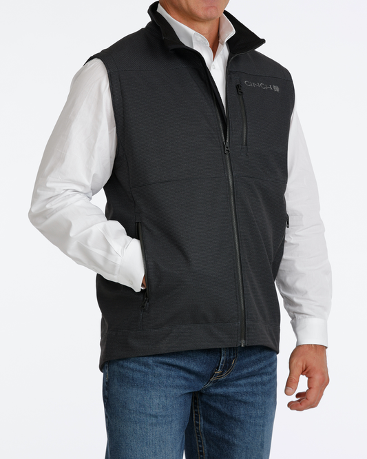 Cinch Men's Bonded Vest MWV1515030 in Black, side view