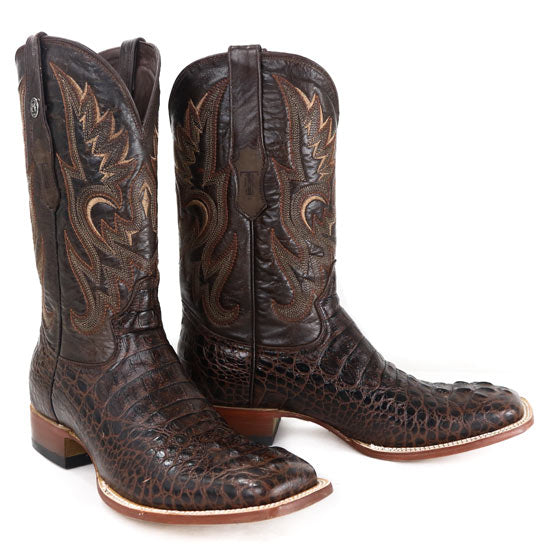 TANNER MARK Caiman Hornback Print Classic Brown / Marble Brown Top- TM201701