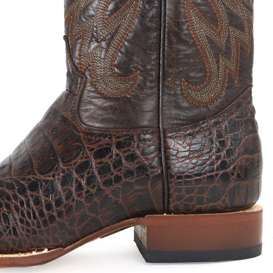TANNER MARK Caiman Hornback Print Classic Brown / Marble Brown Top- TM201701