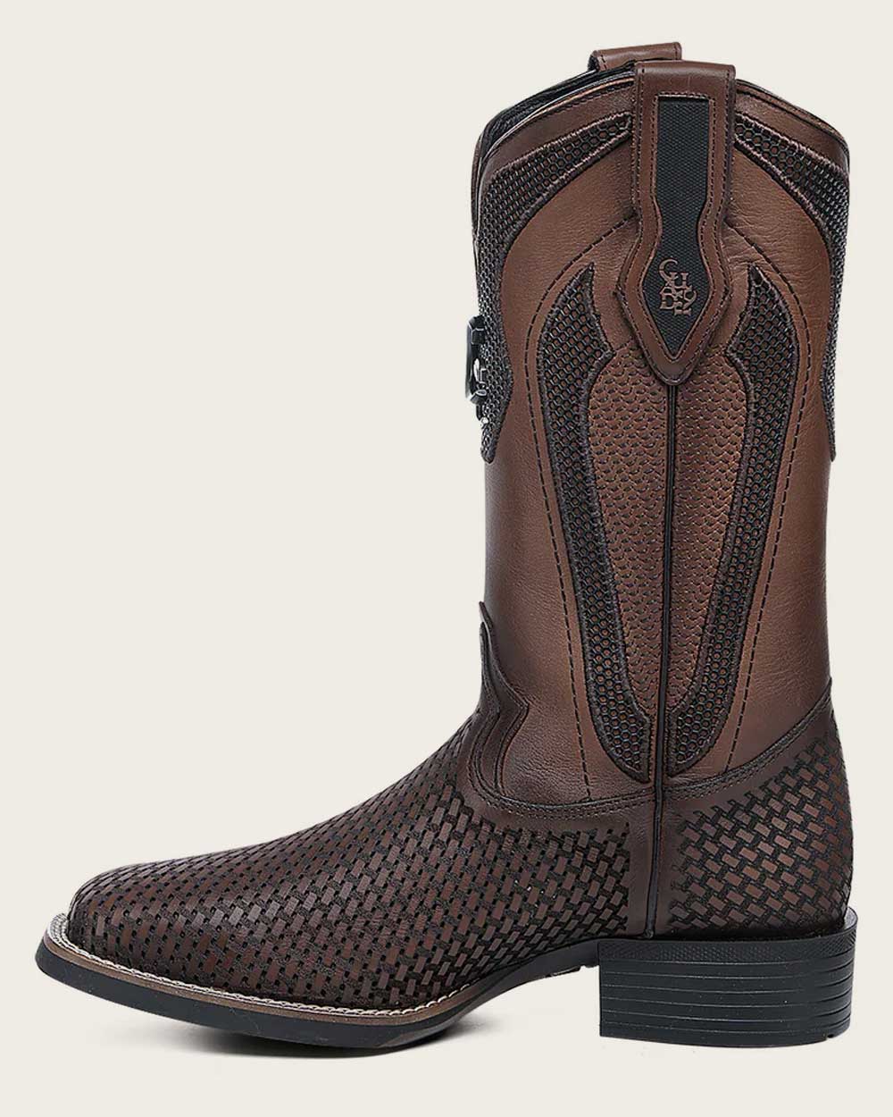 CUADRA CU984-L Men Honey Embroidery & Laser Square Toe