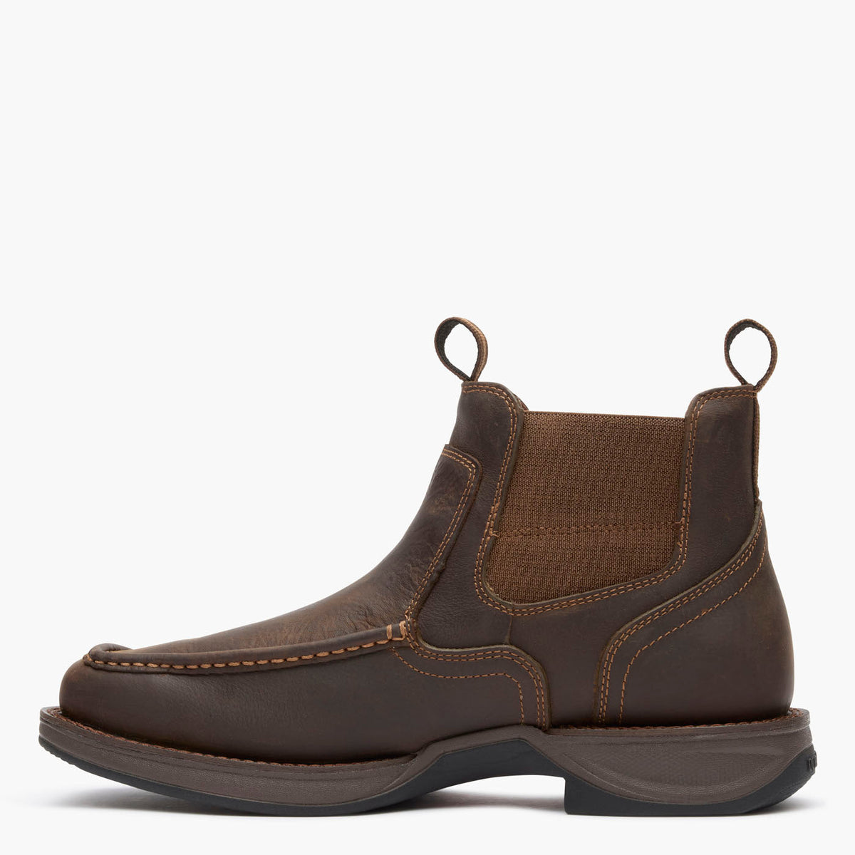 Durango DDB0543 men's dark earth Chelsea boot, instep profile