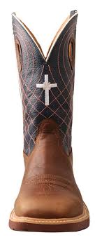 Twisted X Mens 12″ Alloy Toe Western Work Boot with CellStretch MXBAW01