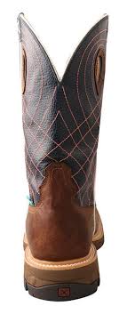 Twisted X Mens 12″ Alloy Toe Western Work Boot with CellStretch MXBAW01