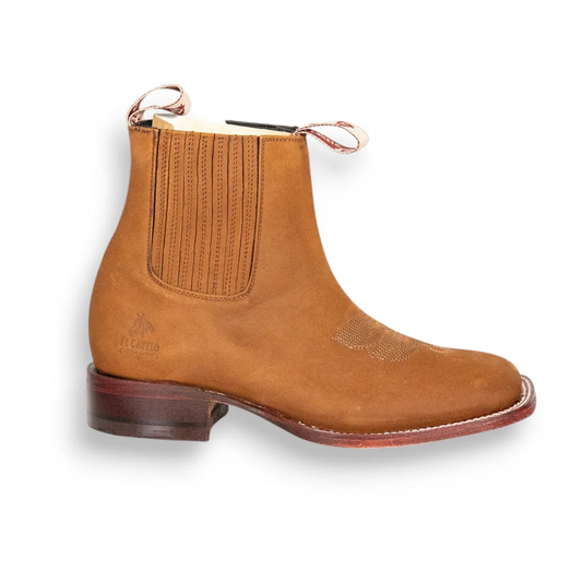 El Canelo El Paso Taupe Buck Ankle Boot