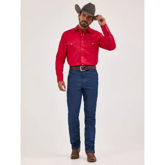 Wrangler Cowboy Cut 936 rigid indigo jean, the western jean built to wear over boots — Teres Western Wear, Dallas