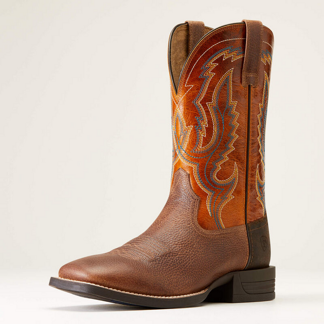 Ariat Steadfast brown leather western boot ready for break-in — Teres Western Wear, Dallas TX