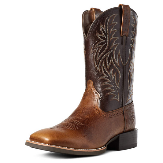 Ariat tan Sport Wide Toe western boot — how cowboy boots should fit, Teres Western Wear Dallas TX