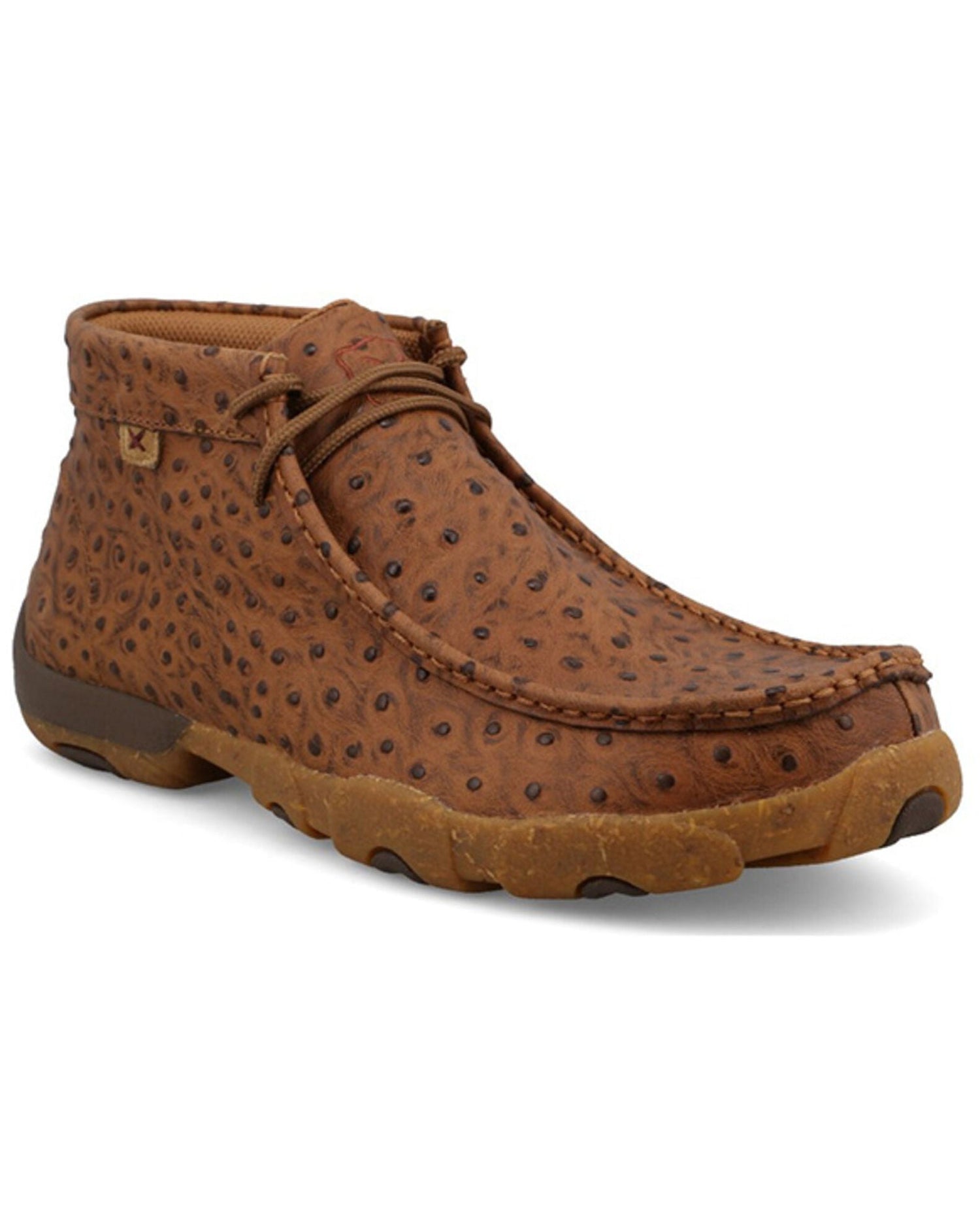 Twisted X cognac chukka driving moc casual shoe at Teres Western Wear in Dallas