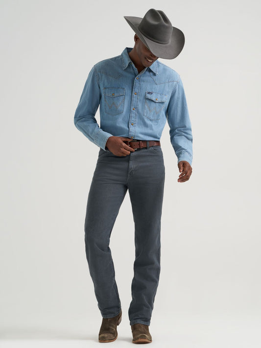 Wrangler 936CHG Cowboy Cut slim fit jean in charcoal gray