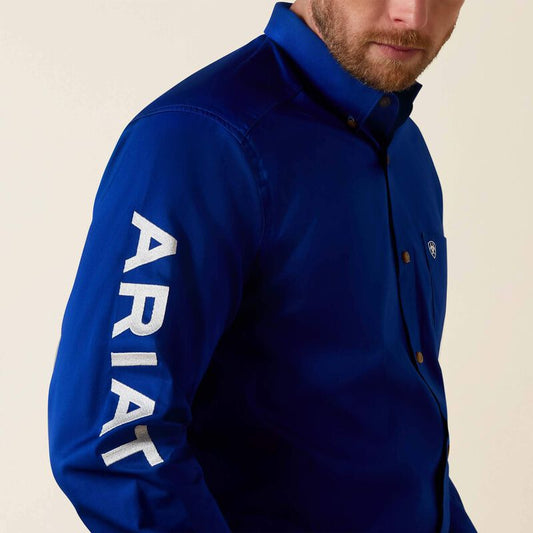 Ariat MenTeam Logo Twill Classic Fit Shirt Ultramarine Style No. 10017498
