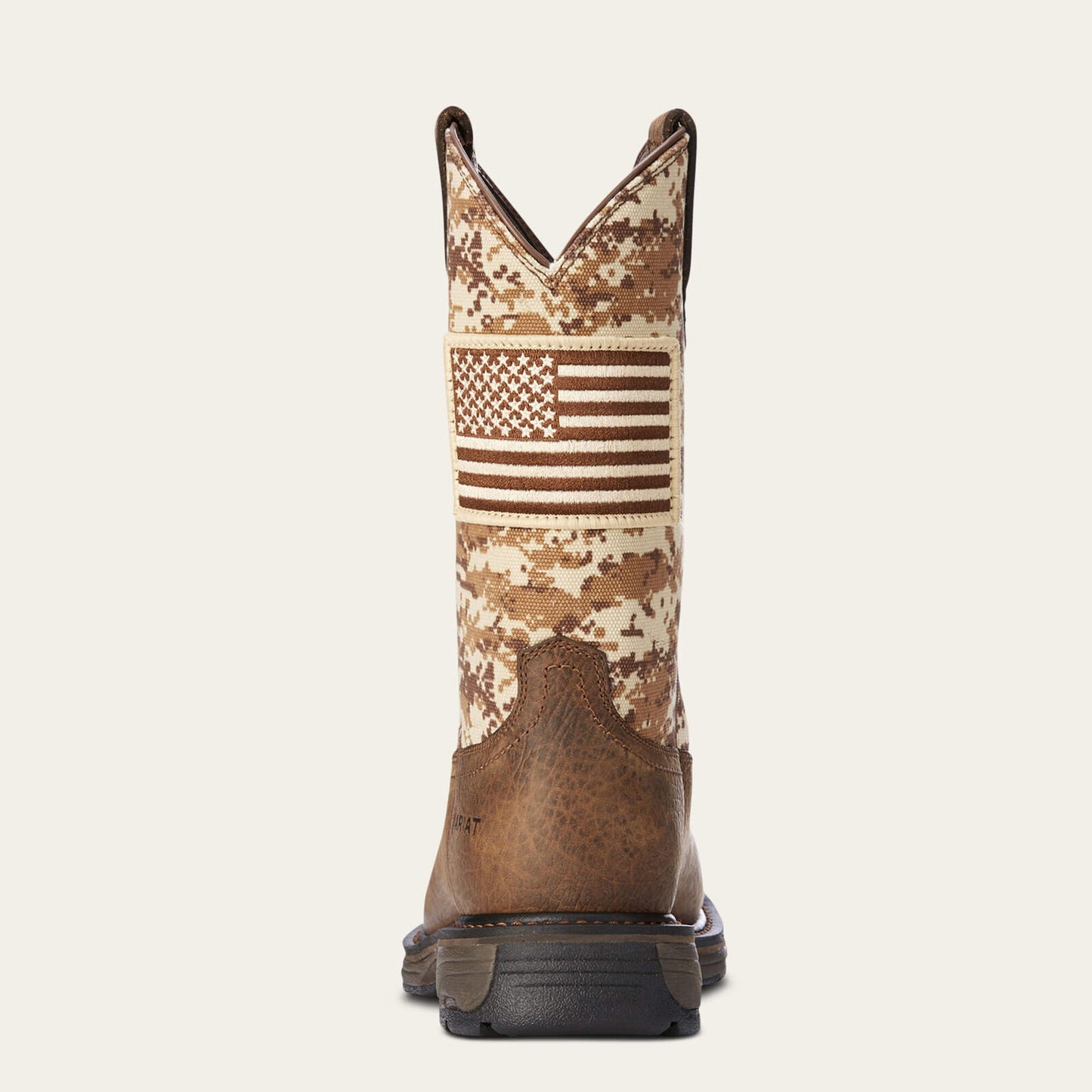 Ariat 10023100 WorkHog Patriot work boot heel view, available at Teres Western Wear in Dallas