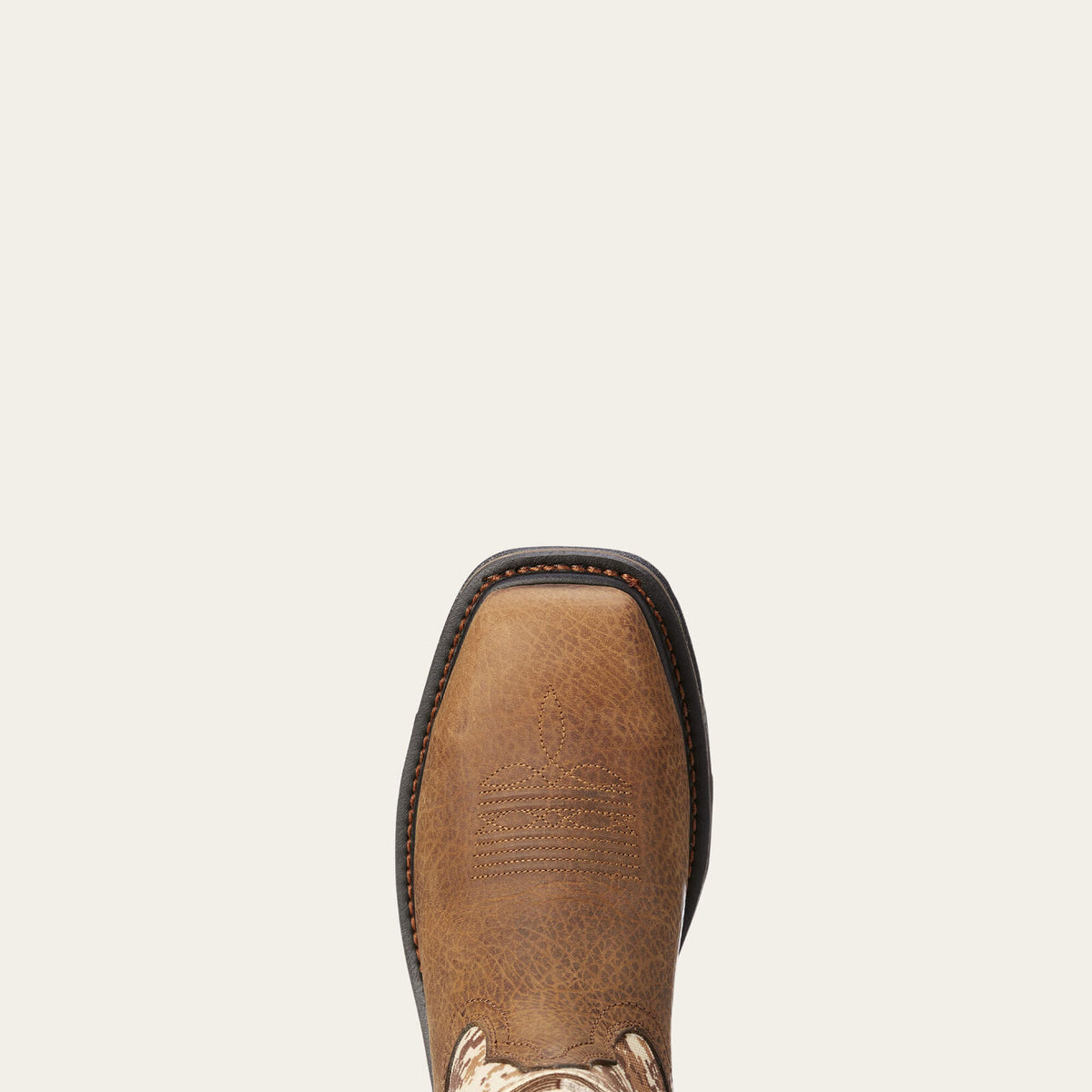 Ariat 10023100 WorkHog Patriot work boot, wide square toe detail