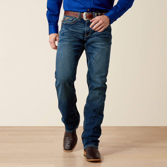 Ariat M2 Adkins men's boot cut jean in Summit wash, front view