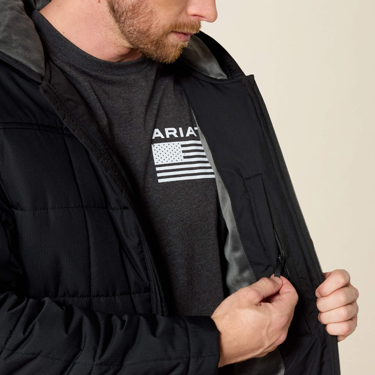 Ariat Crius Hooded Insulated Jacket 10041649 Black, detail