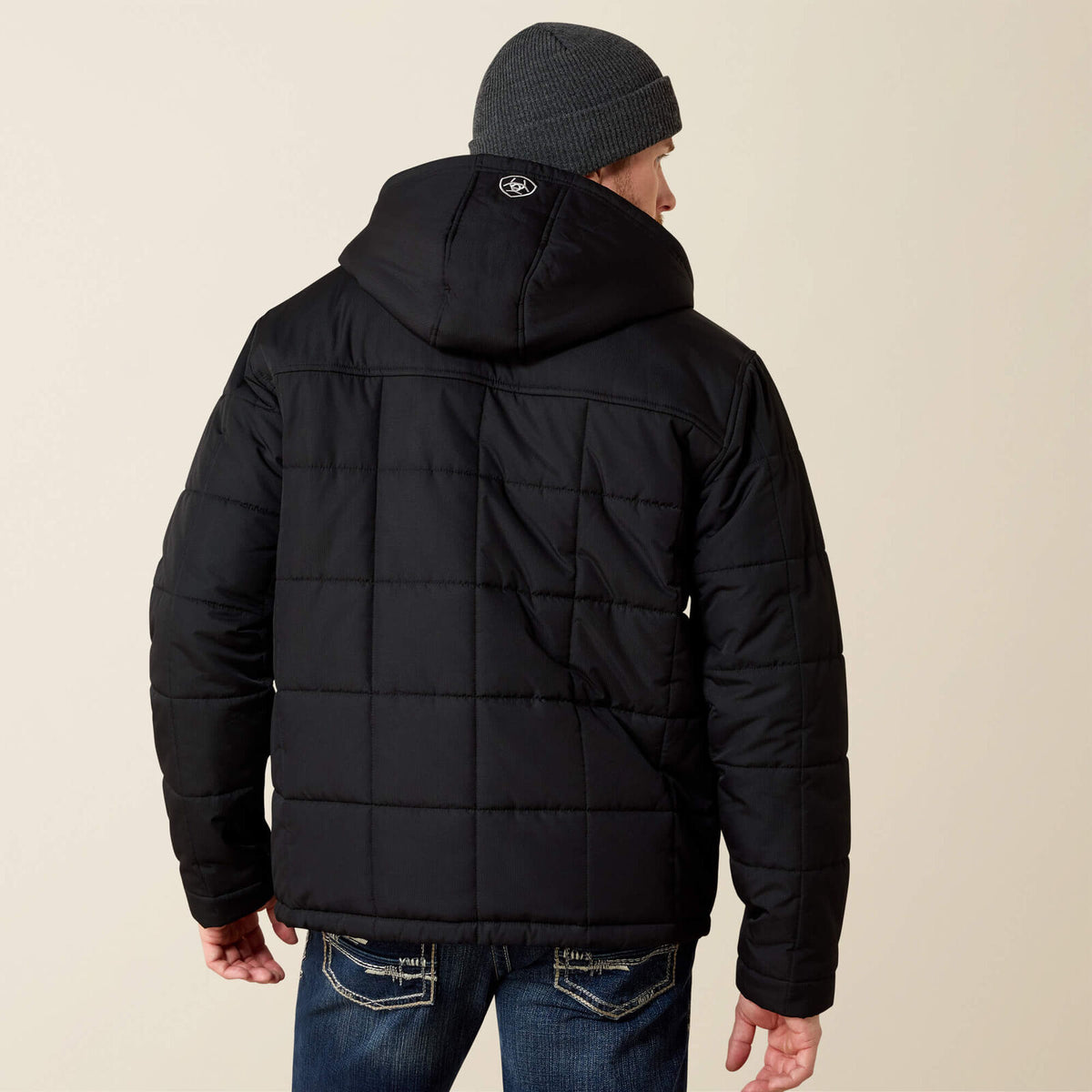 Ariat Crius Hooded Insulated Jacket 10041649 Black, back view
