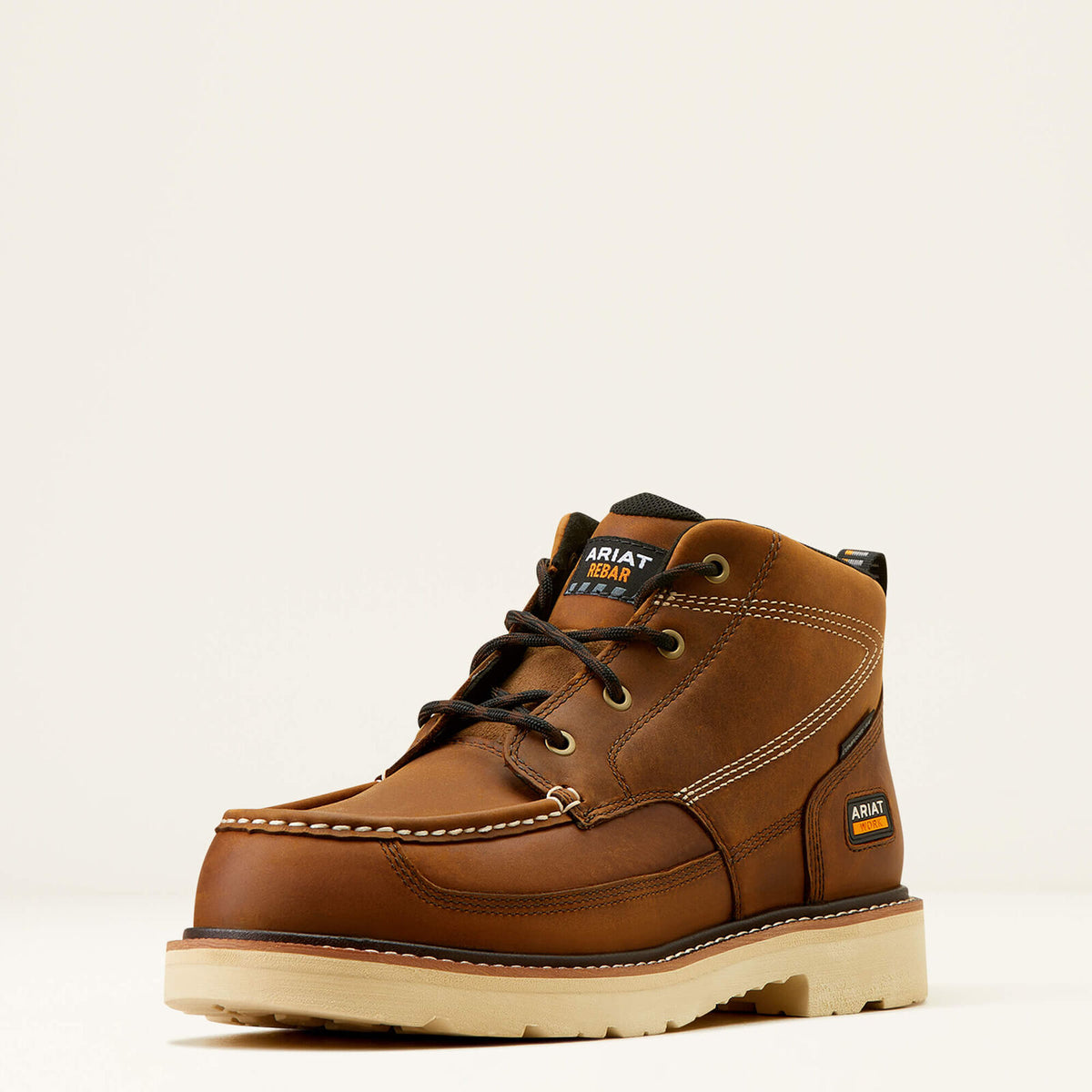 Ariat 10050837 Rebar Lift Chukka men's composite toe work boot, three-quarter front view