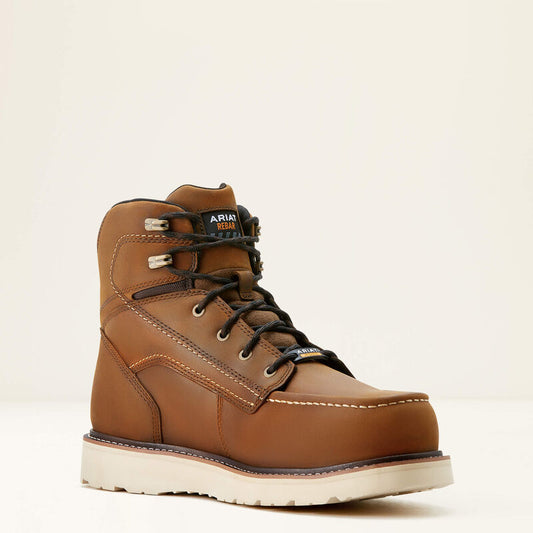 ARIAT Rebar Wedge Moc Toe 6" Waterproof Composite Toe Work Boot 10053615