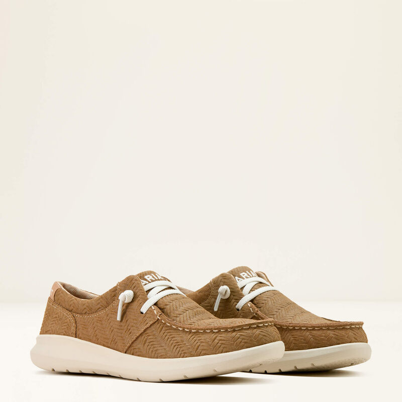 10061344 Hilo Shoe TAN WOVEN EMBOSS