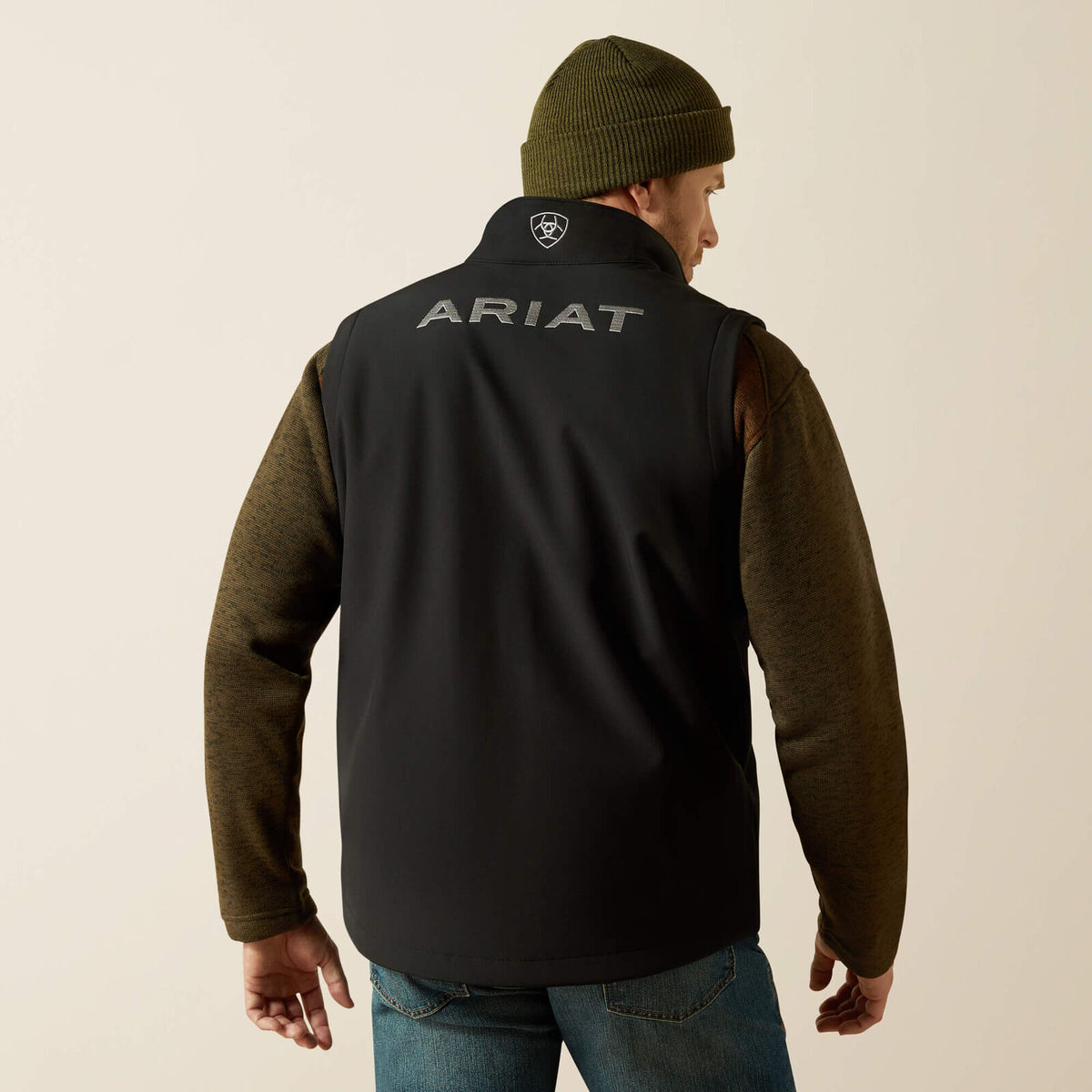 Chaleco Ariat Logo Softshell Hombre Negro - 10062587