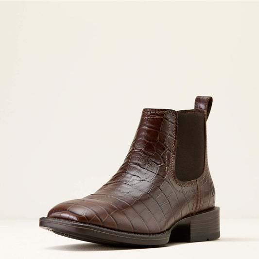 10074162 ARIAT MEN Booker Chelsea Wide Square Toe Western Boot EE